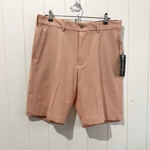 Walter Hagen NWT shorts  moisture wicking flat front plaid size 35 coral
